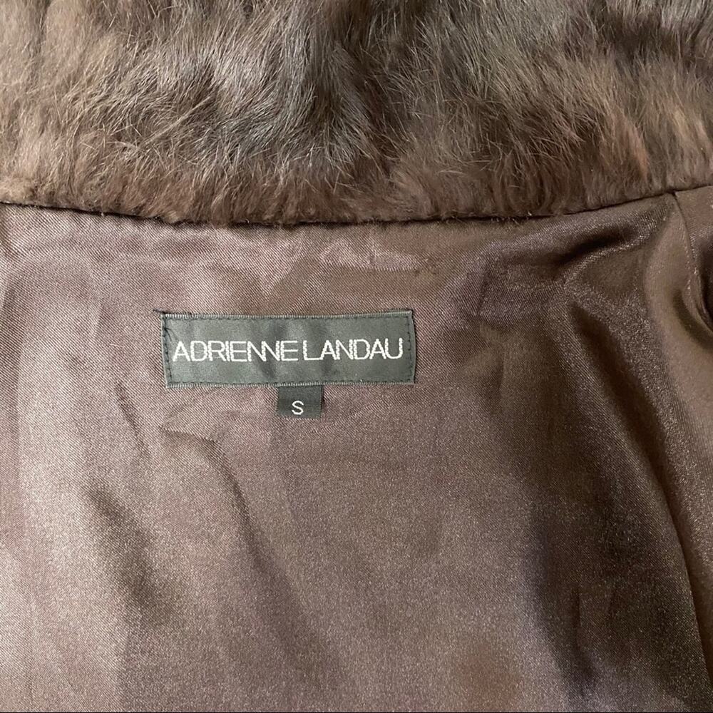 Adrienne Landau Rabbit Fur Vest in Brown Size S - Picture 7 of 9